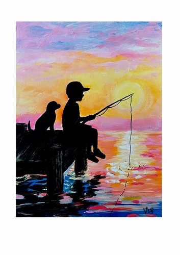 Lake fishing dock - fishing, &