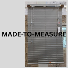 Grey Faux Wood String Venetian