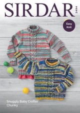 Sirdar Knitting Pattern - Snuggly Baby Crofter Chunky, Sweaters 2494 