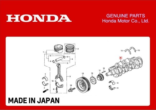 Genuine honda crankshaft - genuine,