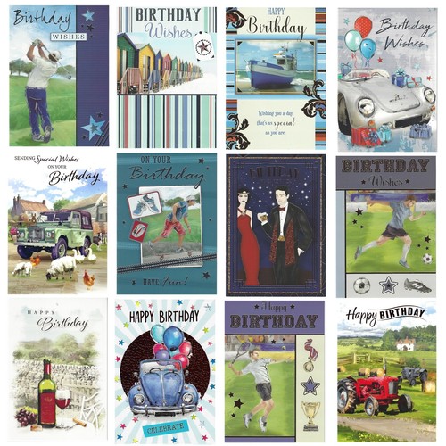 Male mens birthday card - male,