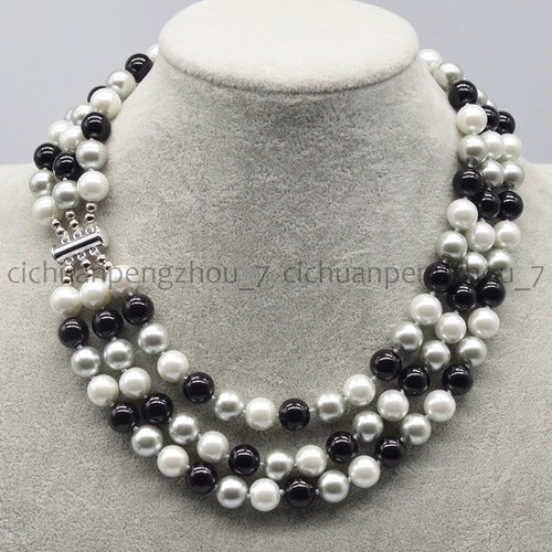 Rows 10mm white - white, black