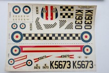 Airfix Hawker Fury 1 Instructions and Decal Sheet OnlyNO KIT 1/48 Some Years Old