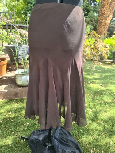 Kookai brown flounce hem - hem, midi