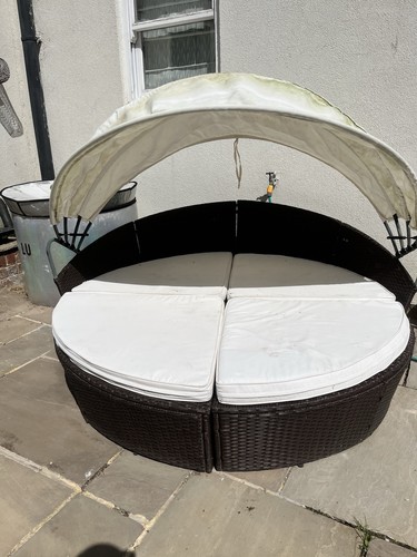 Rattan garden loveseat with - rattan,