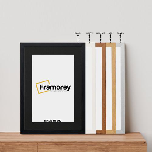 Black picture frame - oak, white