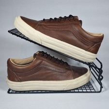 Vans Mens Womens Trainers Old Skool Lux Brown Leather Size 5 Sneaker Shoes 