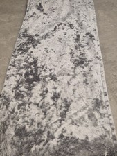 Catherine Lansfield Silver Crushed Velvet Table Runner