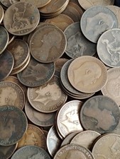 50 X OLD ENGLISH PENNIES COINS