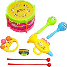 Baby Musical Instruments Set, 8 Pcs Kids Drum Kit, Baby Drum Set, Toddler Musica