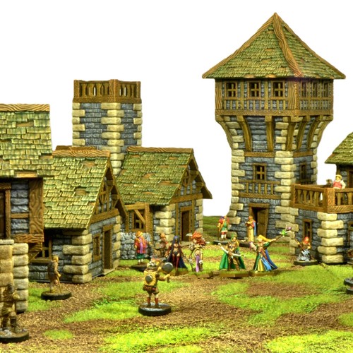 Medieval fantasy village - medieval-fantasy,