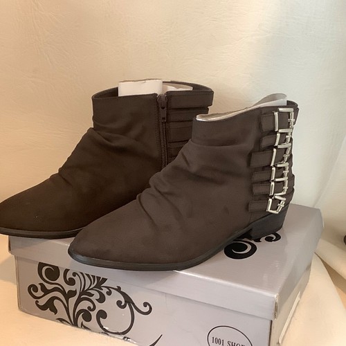 Ladies brown pixie boots size
