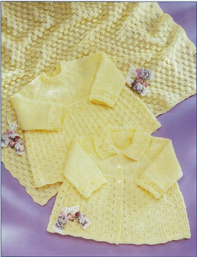 Baby knitting pattern matinee - knitting,