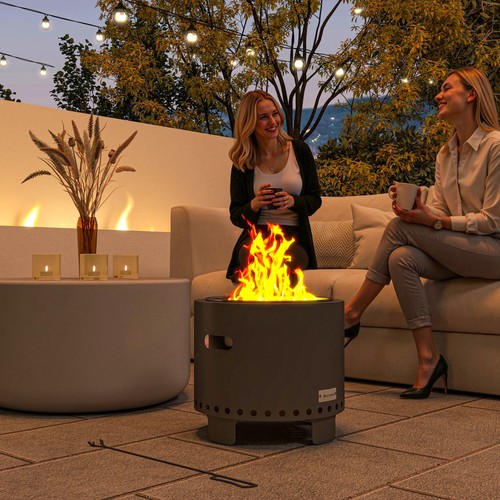Outsunny 45cm smokeless wood - smokeless,