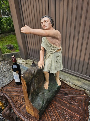 Antique religious wood - , carved