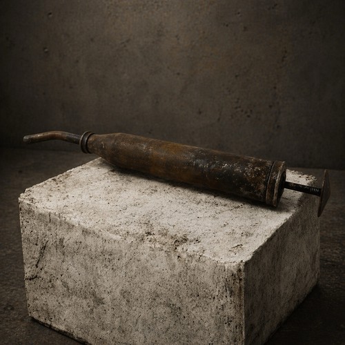 Antique metal hand - antique, pump