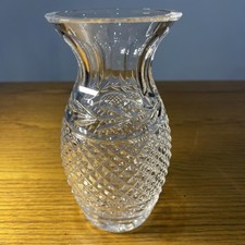 Waterford  Crystal  5.75 " Tall   GLANDORE  Pineapple Vase - Stamped - one chip