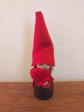 TOMTE  Figurine Signed Lena Klintas Swedish, 16CMS TALL 