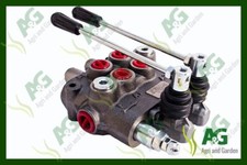 Monoblock Hydraulic Spool Valve Double Acting 2 Lever 3/8 Ports Tractor Digger
