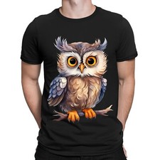 Owl Bird Cute Animal Nature Fantasy Mens Womens T-Shirts Tee Top #NED