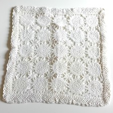 Crochet cushion cotton cover - cushion,