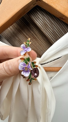 Violet pansy brooch purple - violet,