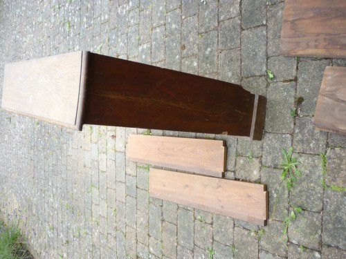 Vintage oak bookcase - bookcase,
