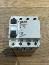 Merlin Gerin 100 Amp 300mA 0.3A 3 Phase 4 Pole RCD ID