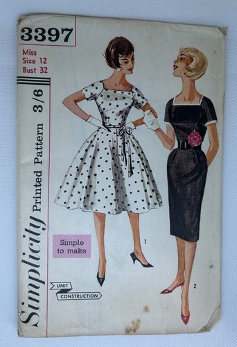 Vintage 1960s simplicity 3397 - vintage,