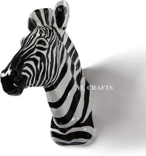 Zebra head resin wall - art,