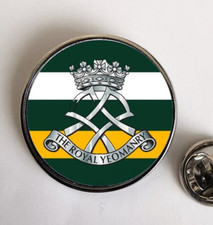 The Royal Yeomanry Domed Military Lapel pin Badge 25mm