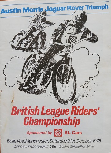 Belle vue speedway - speedway, programme