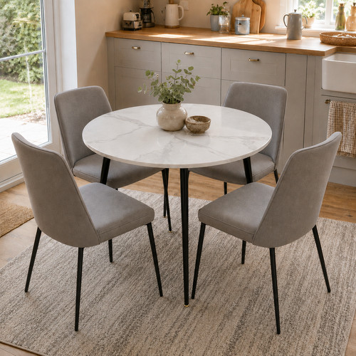Round dining table 80cm - round,
