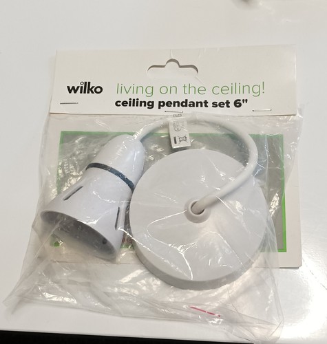 Ceiling rose white pendant - white, set