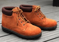 Shoezone Women’s UK6 Tan & Brown knit edge lace up boots pre-owned