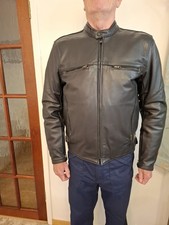 Furygan Black Leather Motorcycle Jacket. New Condition. Fit Chest 112 Cm.