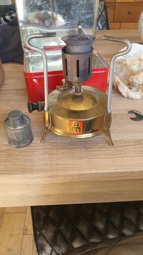 Vintage brass paraffin camping - paraffin,