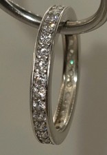 Full Eternity Band Ring Set In Silver 925 Size P.1/2 Stunning Gift Idea