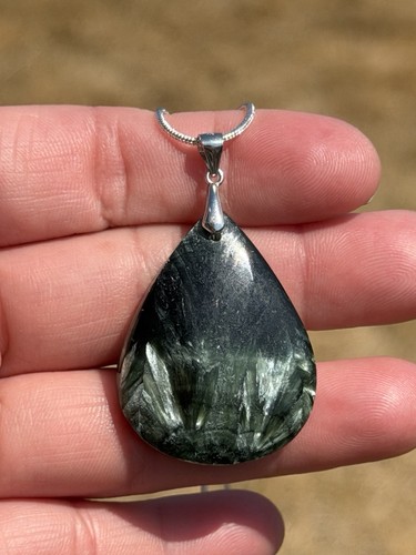Seraphinite pendant inch - pendant,