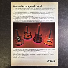 1982 YAMAHA Gutiar SBG-500 SSC-500 BB-400 Print Ad Original 1980s  ADV32