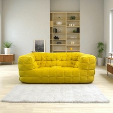 Yellow Ligne Roset KASHIMA two seater sofa with arms