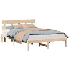 Bed frame Brown solid pine