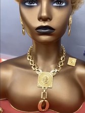 African Dubai Gold Plated Jewelry Set Ladies Fashion  Necklace Bracelet EarRings