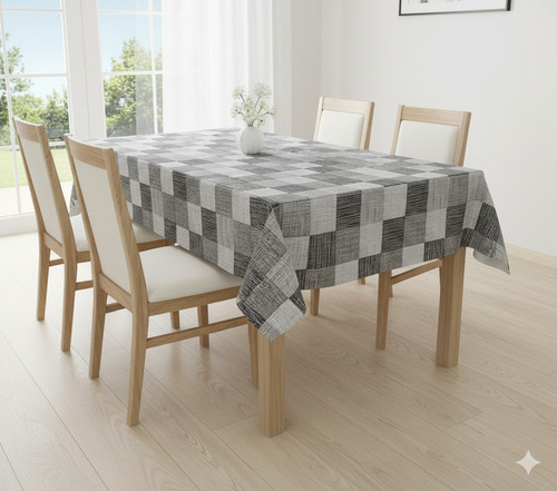 Wipe clean tablecloth black - wipe,