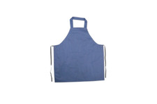 Waterproof Apron PU Nylon Bib Royal Blue White Stripe Kitchen 48x36"