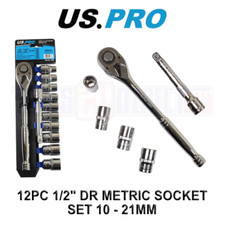 US PRO Tools 12pc 1/2'' DR