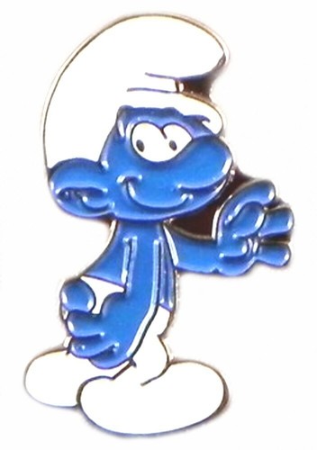 Blue smurf metal enamel - smurf,