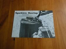 SPARKLETS BEERTAP - INSTRUCTIONS LEAFLET - NOVEMBER 1971