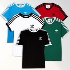 MENS ADIDAS ORGINLAS EMBROIDRED RETRO SHORT SLEEVE T-SHIRT 100% cotton free post