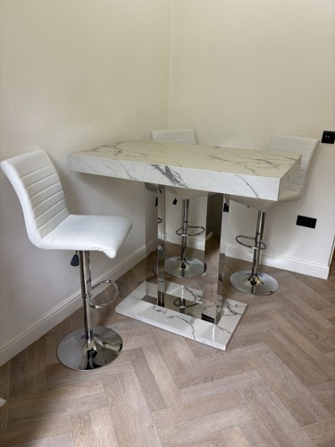 Bar table and chairs set - and,